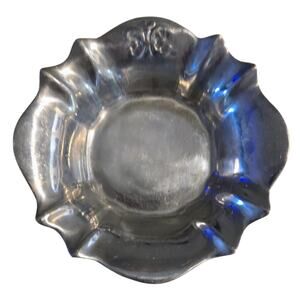 Pewter? Trinket Dish Floral Shape Vintage Silver 7" - My Mom's